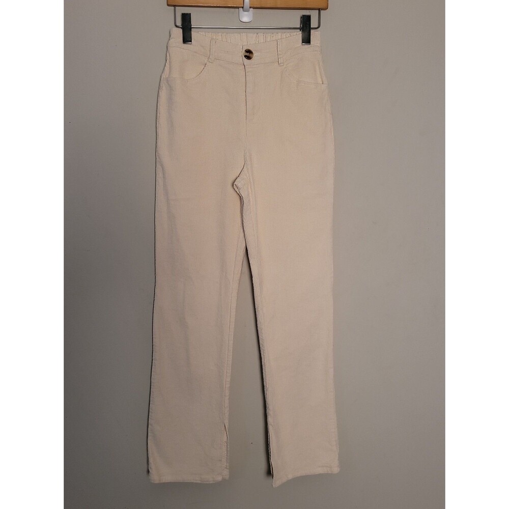 Emory Park Ivory Big Whale Corduroy Straight Leg Jeans Sz S
